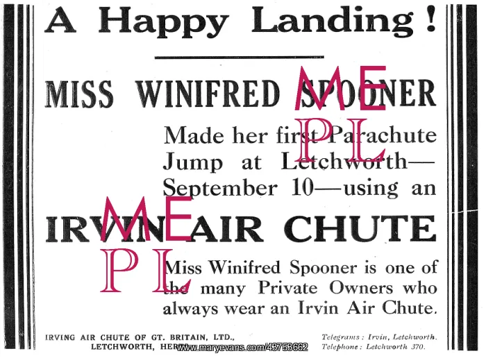 : Winifred Spooner Chose An Irvin : Winifred Spooner Chose An Irvin