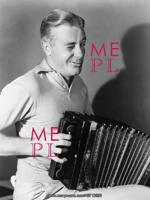 : Winking man playing accordion : Winking man playing accordion