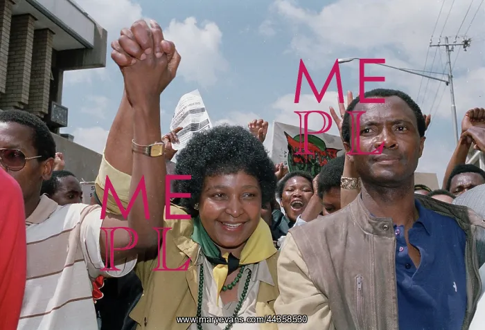 : Winnie Mandela at Anti-VAT demonstration : Winnie Mandela at Anti-VAT demonstration