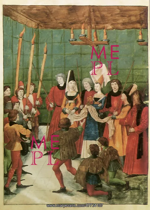: Winning Knight presented his Prize by the Hostess : Winning Knight presented his Prize by the Hostess