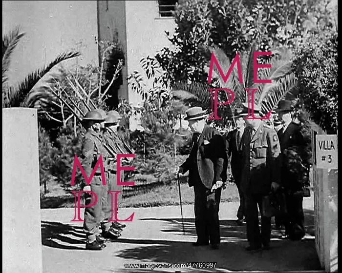 : Winston Churchill and Others Arriving at the : Winston Churchill and Others Arriving at the
