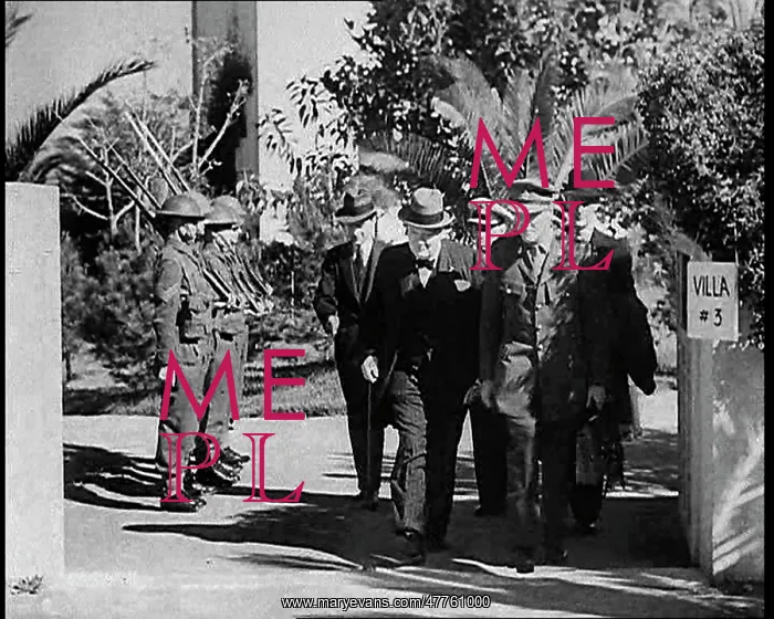 : Winston Churchill and Others Arriving at the : Winston Churchill and Others Arriving at the
