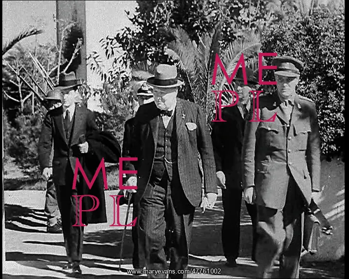 : Winston Churchill and Others Arriving at the : Winston Churchill and Others Arriving at the