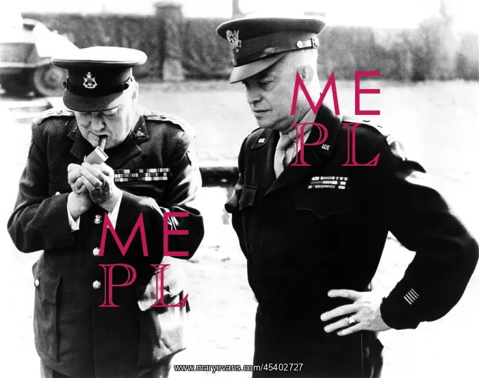 : Winston Churchill and Dwight Eisenhower at the : Winston Churchill and Dwight Eisenhower at the
