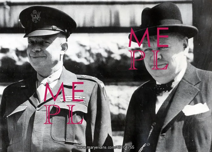 : Winston Churchill and General Eisenhower, WW2 : Winston Churchill and General Eisenhower, WW2