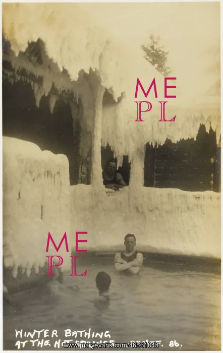 : Winter Bathing, Banff, Canada : Winter Bathing, Banff, Canada