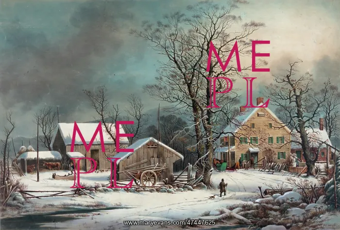 : Winter in the country: a cold morning : Winter in the country: a cold morning