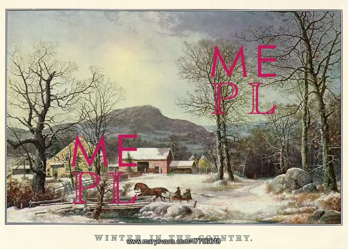 : Winter in the Country - Sleighing on Sunday : Winter in the Country - Sleighing on Sunday