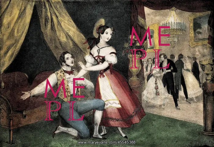 : The Winter. The Dance. Engraving. SPAIN. Madrid : The Winter. The Dance. Engraving. SPAIN. Madrid