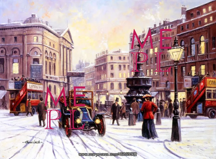 : Winter Evening, Piccadilly Circus, London : Winter Evening, Piccadilly Circus, London