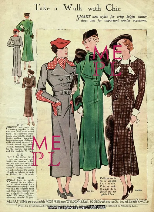 : Winter fashion 1935 : Winter fashion 1935
