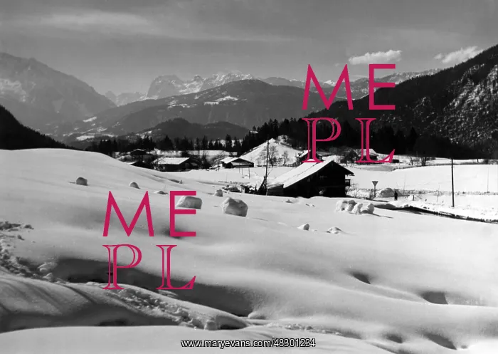 : Winter landscape in Berchtesgaden, 1942 : Winter landscape in Berchtesgaden, 1942