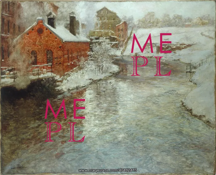 : A Winter Landscape ' with river : A Winter Landscape ' with river