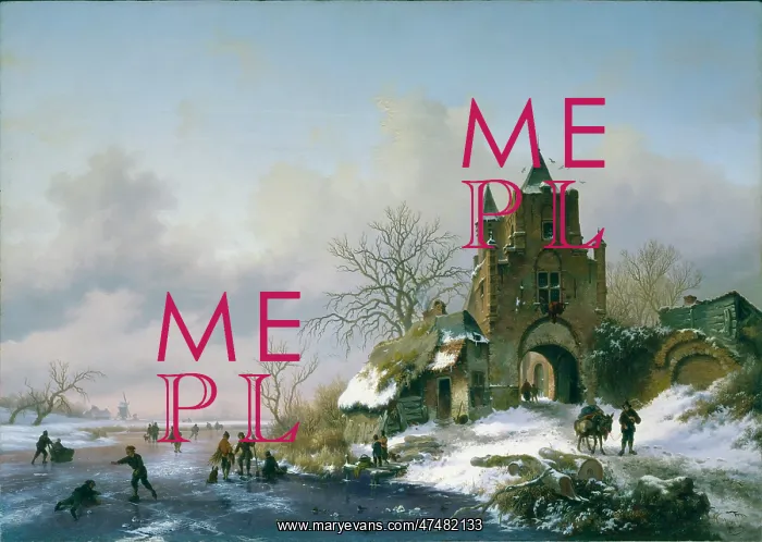 : A Winter Landscape ' with skaters : A Winter Landscape ' with skaters