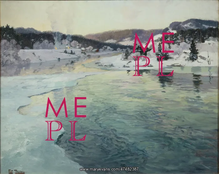 : Winter on the Mesna River, Norway : Winter on the Mesna River, Norway