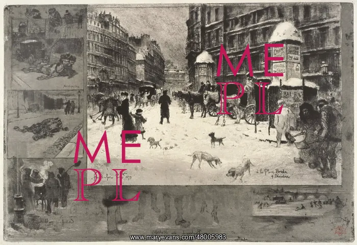 : Winter in Paris at the place Breda : Winter in Paris at the place Breda