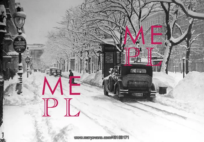 : Winter Ringstrasse in Vienna, 1931 : Winter Ringstrasse in Vienna, 1931