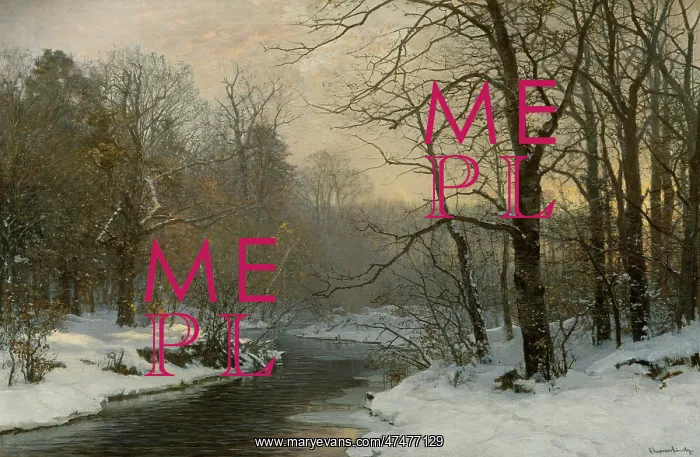 : A Winter River ' snow scene : A Winter River ' snow scene