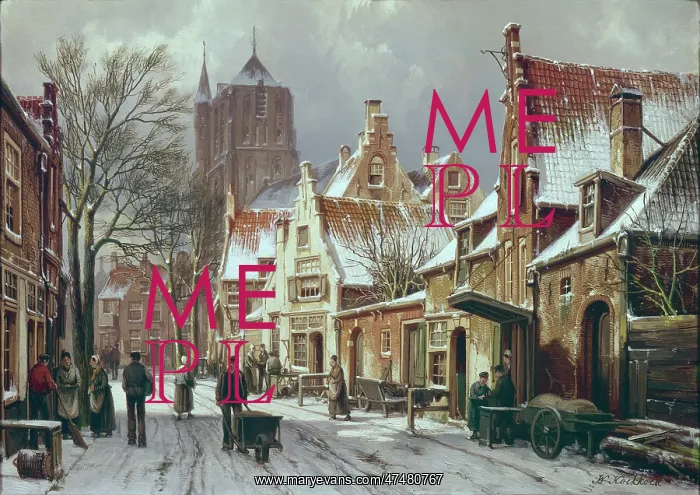 : Winter Scene in a Dutch Town : Winter Scene in a Dutch Town