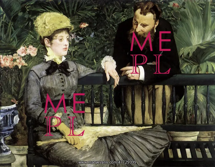 : In the Wintergarten, by Manet : In the Wintergarten, by Manet