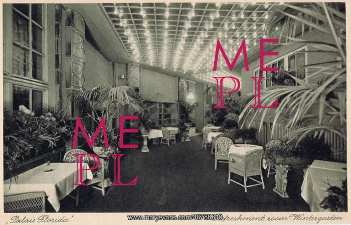 : The wintergarten at the Palais Florida, Berlin, 1920s : The wintergarten at the Palais Florida, Berlin, 1920s