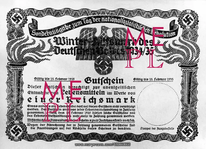 : Winterhilfswerk voucher, 1935 : Winterhilfswerk voucher, 1935