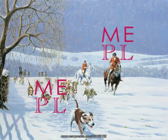 : A Winters Tail ' hunting scene : A Winters Tail ' hunting scene