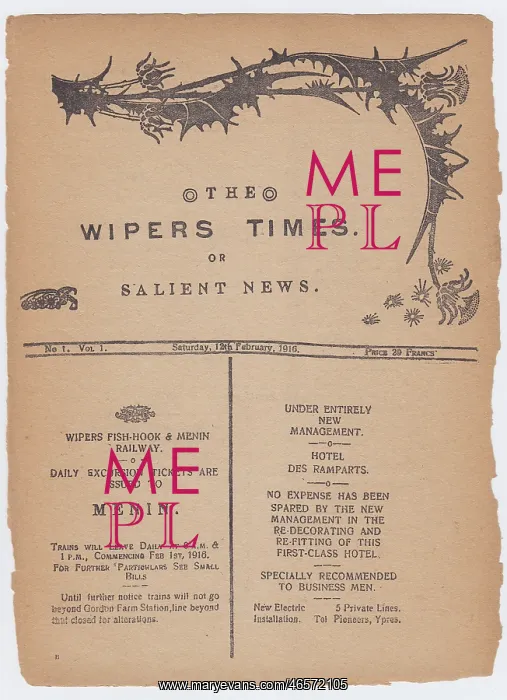: The Wipers Times : The Wipers Times