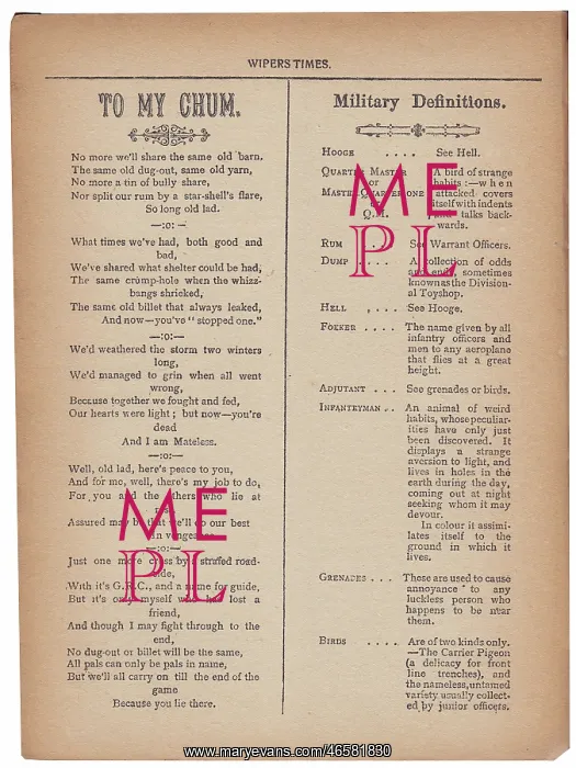 : The Wipers Times : The Wipers Times