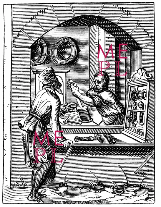 : Wire Worker. From 16th century woodcut : Wire Worker. From 16th century woodcut
