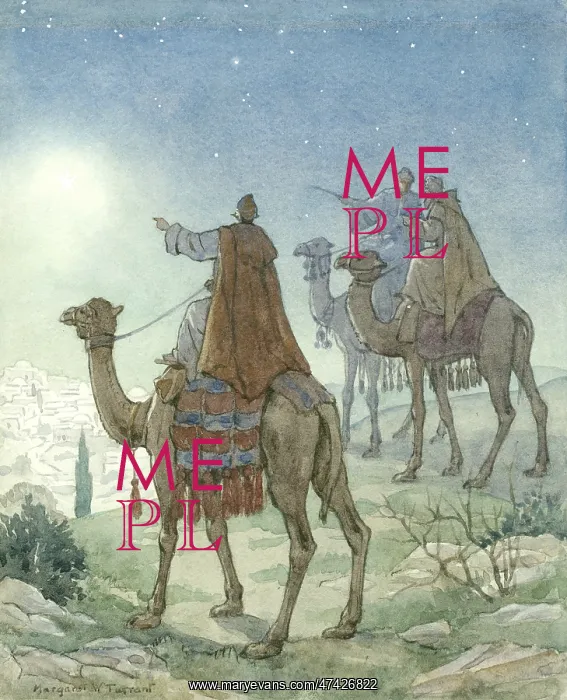 : The Three Wise Men approaching Bethlehem : The Three Wise Men approaching Bethlehem