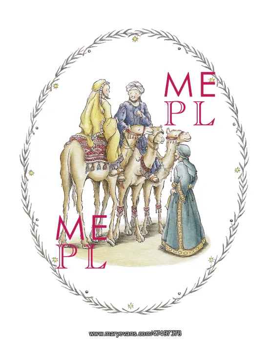 : The Three Wise Men on camels : The Three Wise Men on camels