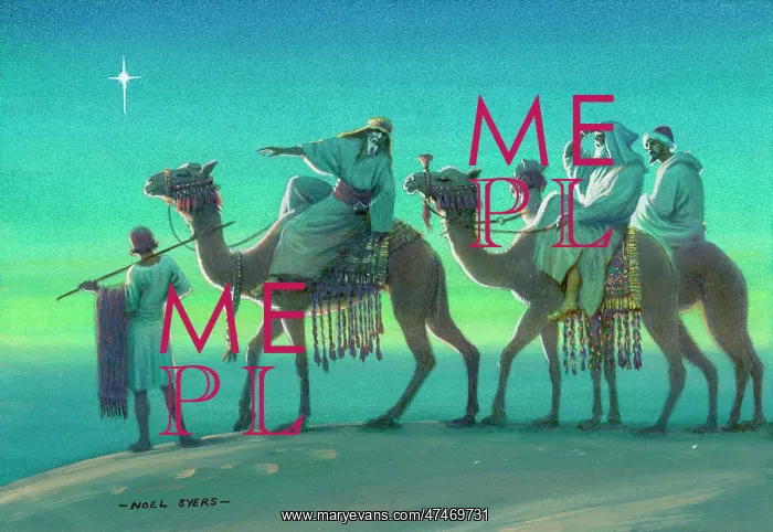 : Wise Men and Star ' men riding on camels : Wise Men and Star ' men riding on camels