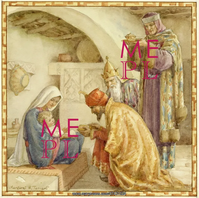 : Three wise men visit the baby jesus : Three wise men visit the baby jesus