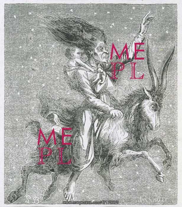: Witch riding a goat : Witch riding a goat