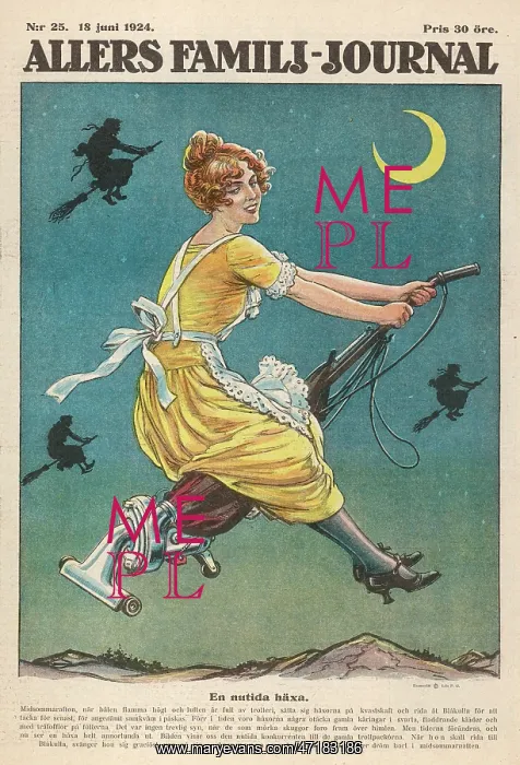 : Witch on Vacuum Cleaner : Witch on Vacuum Cleaner
