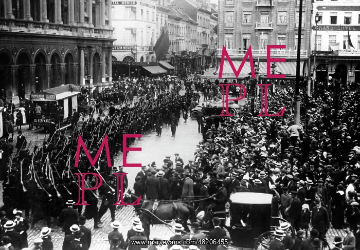 : Withdrawal of the Brusslels Citizens Guard, 1914 : Withdrawal of the Brusslels Citizens Guard, 1914