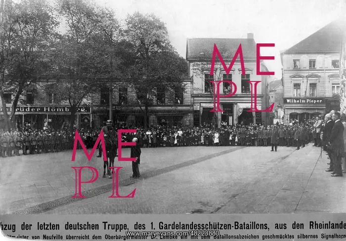 : Withdrawal of the last Reichswehr troops from the Rhinel : Withdrawal of the last Reichswehr troops from the Rhinel