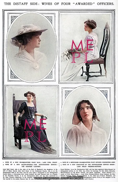 : Wives of four awarded officers, WW1 : Wives of four awarded officers, WW1