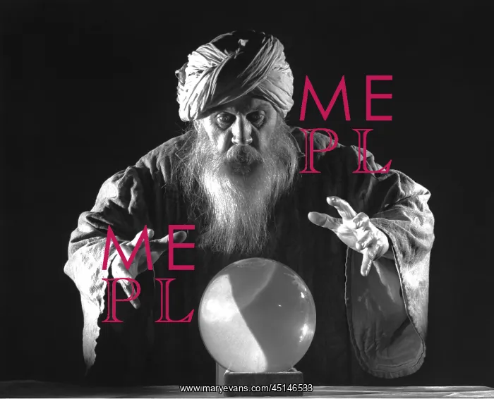 : Wizard Man With Hands Out and Around Crystal Ball : Wizard Man With Hands Out and Around Crystal Ball