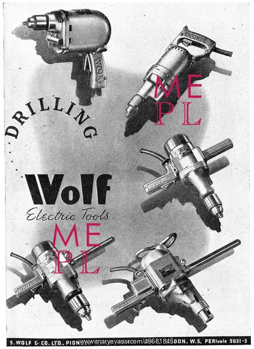 : Wolf Electric Tools 1943 : Wolf Electric Tools 1943