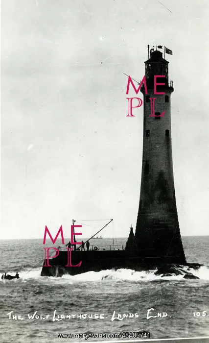 : The Wolf Rock Lighthouse, Land's End, Cornwall : The Wolf Rock Lighthouse, Land's End, Cornwall