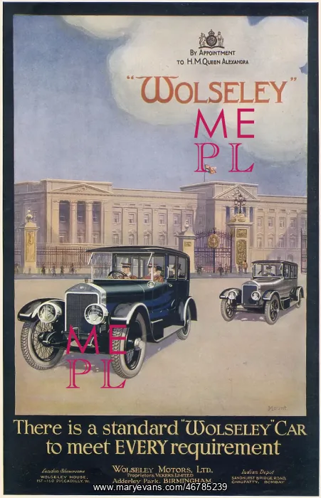 : Wolseley advertisement - Buckingham Palace : Wolseley advertisement - Buckingham Palace