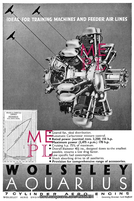 : Wolseley Aquarius 7 Cylinder Aero Engine : Wolseley Aquarius 7 Cylinder Aero Engine