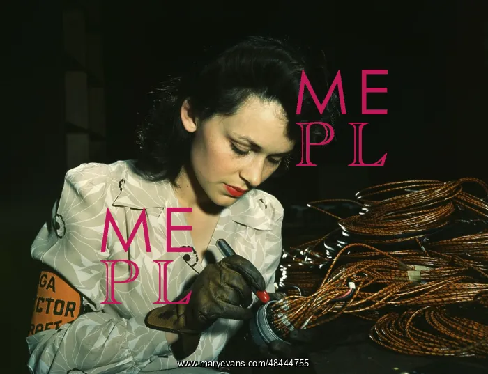 : Woman aircraft worker checking electrical assemblies : Woman aircraft worker checking electrical assemblies