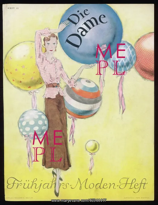: WOMAN & BALLOONS C1930 : WOMAN & BALLOONS C1930