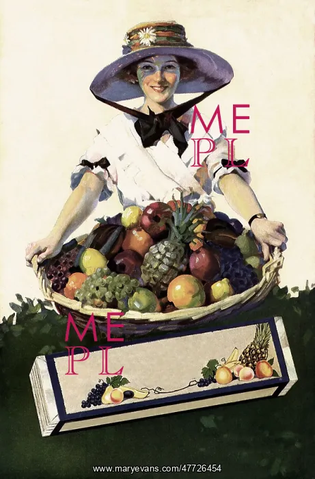  : Woman with Basket of Fruit