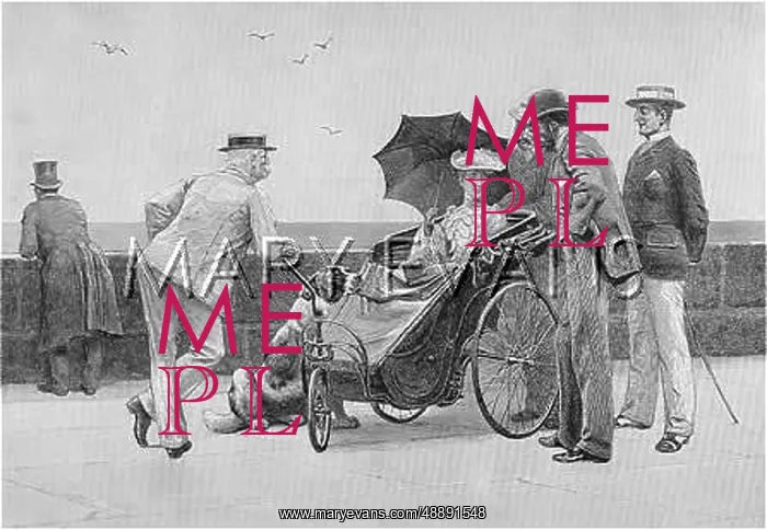 : WOMAN IN BATH CHAIR 1893 : WOMAN IN BATH CHAIR 1893