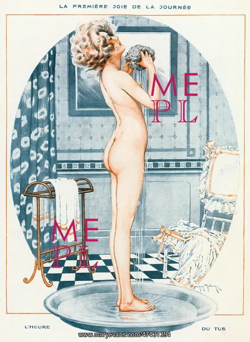 : Woman bathing 1918 : Woman bathing 1918