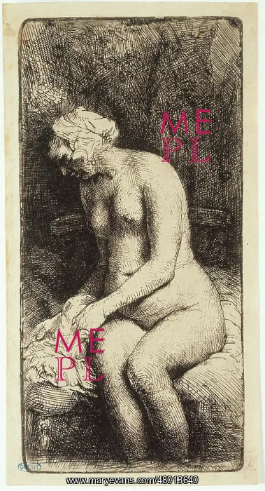 : Woman bathing her feet in a brook : Woman bathing her feet in a brook